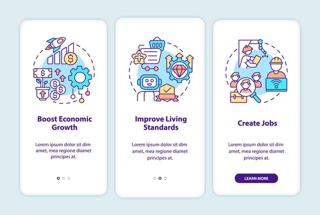 Impact positif de l'automatisation sur l'écran de l'application mobile d'intégration de la société