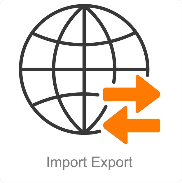 Vecteur importation et exportation