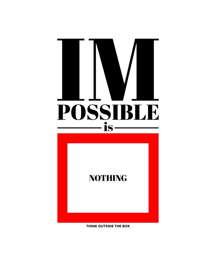 Vecteur impossible n'est rien typographie slogan vêtements conception abstraite vecteur impression illustration