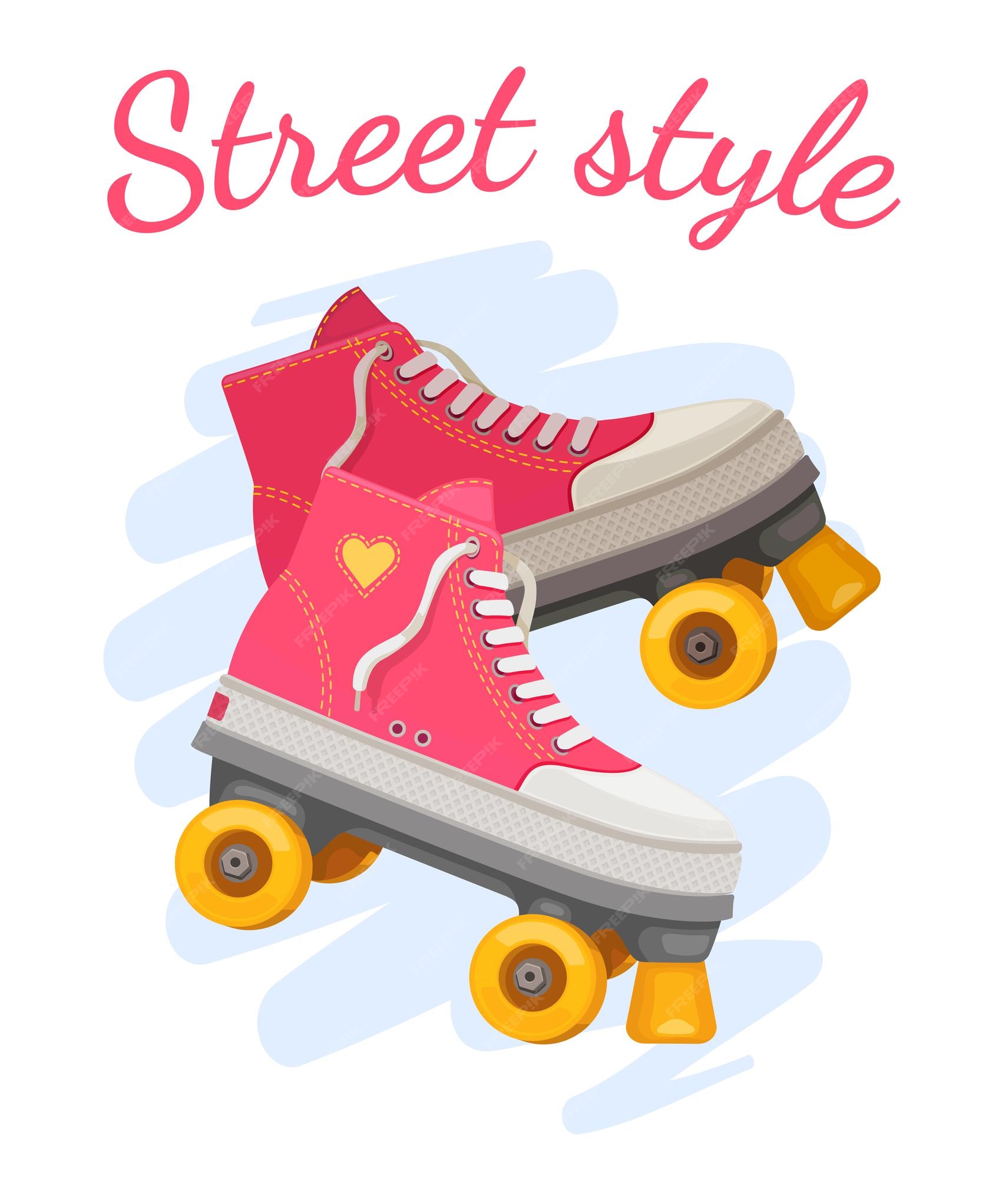 Pink Roller Skate vector