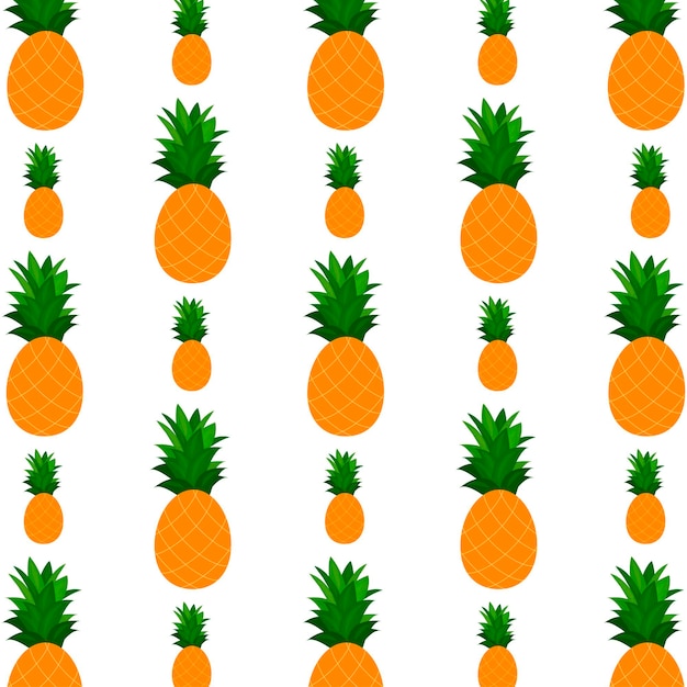 Impression De Fond à L'ananas. Conception Pour Carte De Voeux, Invitation D'été, Tissu Tendance, Ornement Simple, Modèle De Texture, Mise En Page élégante. Illustration Vectorielle.