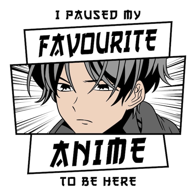 Impression d'illustration vectorielle de bandes dessinées animées cool boy