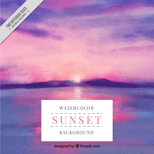 Impressionnant coucher de soleil fond dans les tons violets