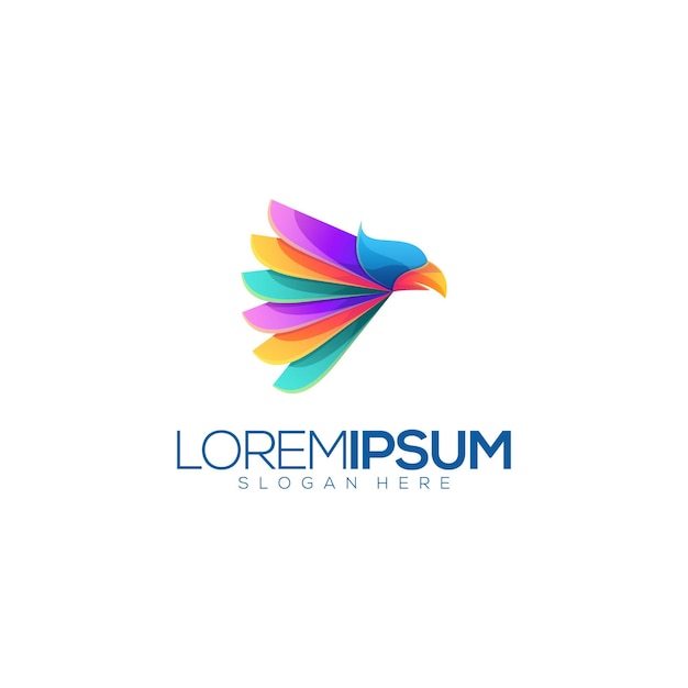 Impressionnant Logo Premium Eagle coloré abstrait