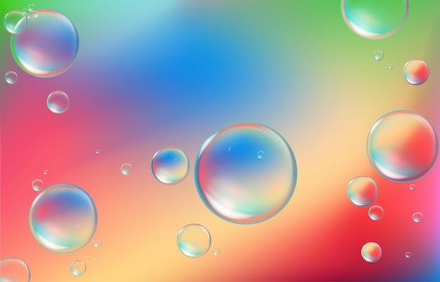 Imprimer des bulles de savon sur un fond coloré