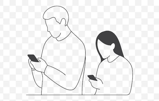 Imprimer une collection complète d'illustrations vectorielles d'art de ligne d'utilisation d'un smartphone pour diverses applications