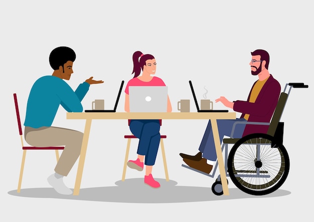 Inclusion occasionnelle dans le travail à l'appartement de dessin animé