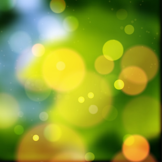 Incroyable abstrait bokeh vert et jaune