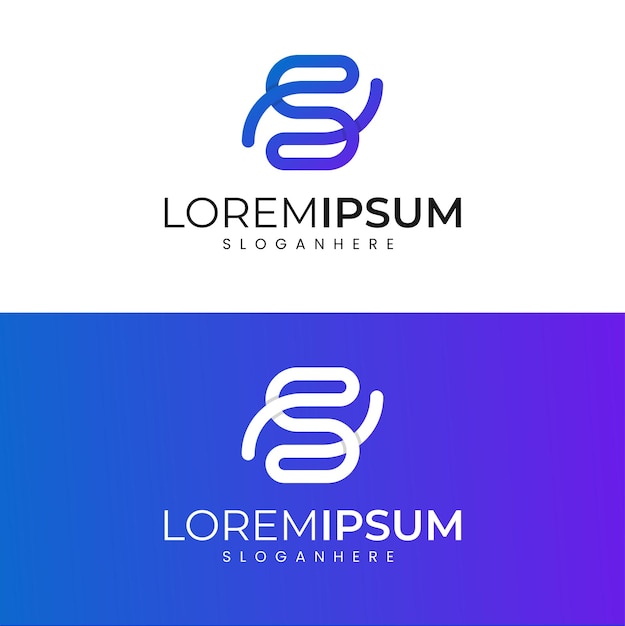 Vecteur incroyable création de logo de lettre s unique et moderne