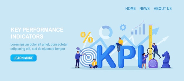 Indicateur de performance clé Homme d'affaires utilisant un ruban à mesurer pour mesurer le KPI Succès de l'entreprise Mesure de la performance Réalisation de l'objectif Évaluation de l'examen des données Gestion financière de l'outil d'analyse