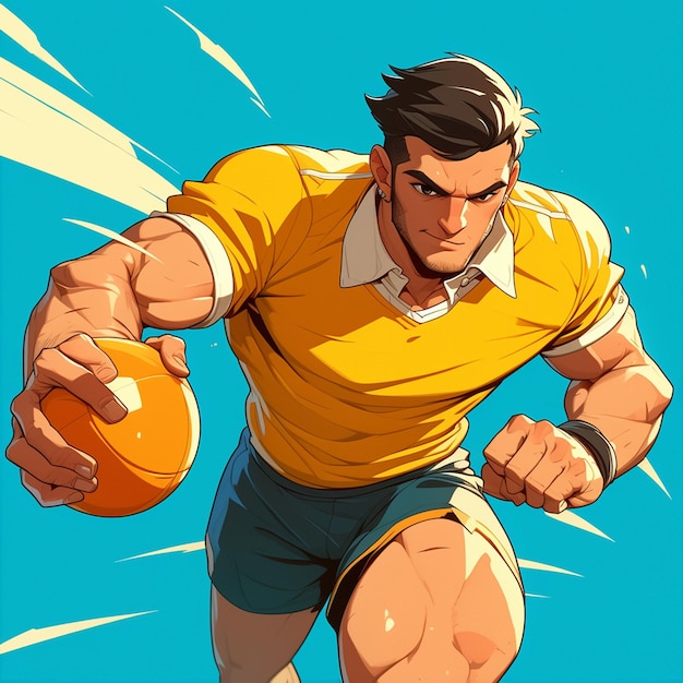 Un Indien joue au kabaddi.