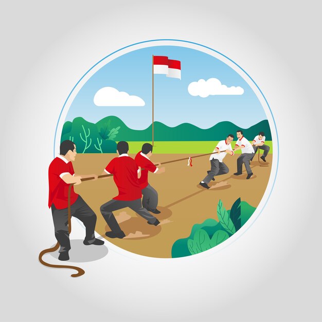 Indonésie Indépendance Jeux de tir à la corde