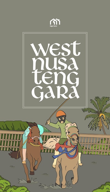 Vecteur indonésie nusa tenggara idée de mise en page pour les médias sociaux ou l'arrière-plan d'un événement