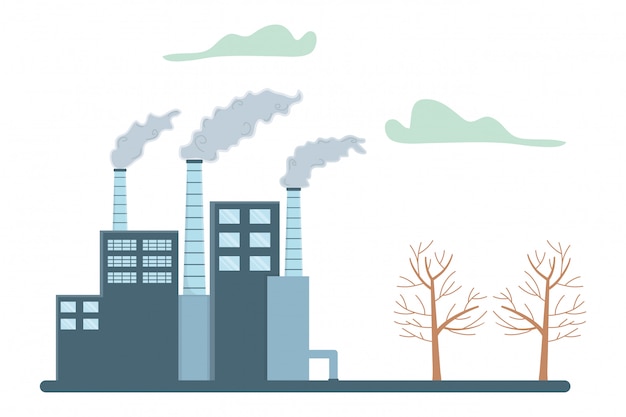 Industrie avec fenêtres et cheminées