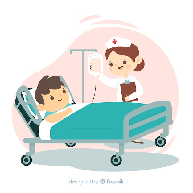 Infirmière aidant le patient