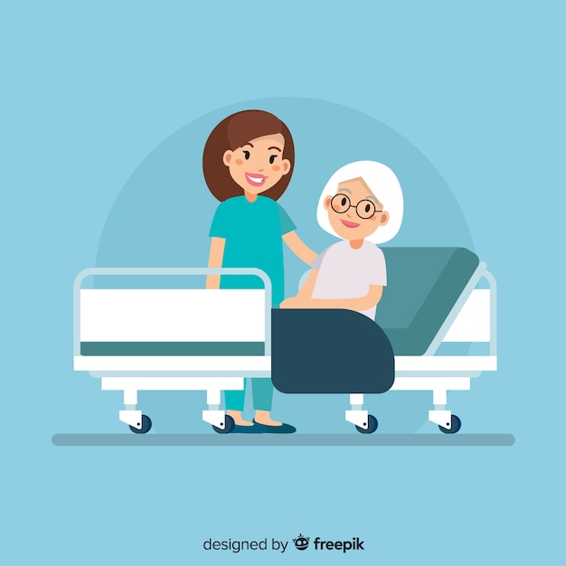Infirmière aidant le patient