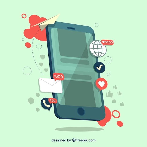 Influencer le concept marketing avec un smartphone