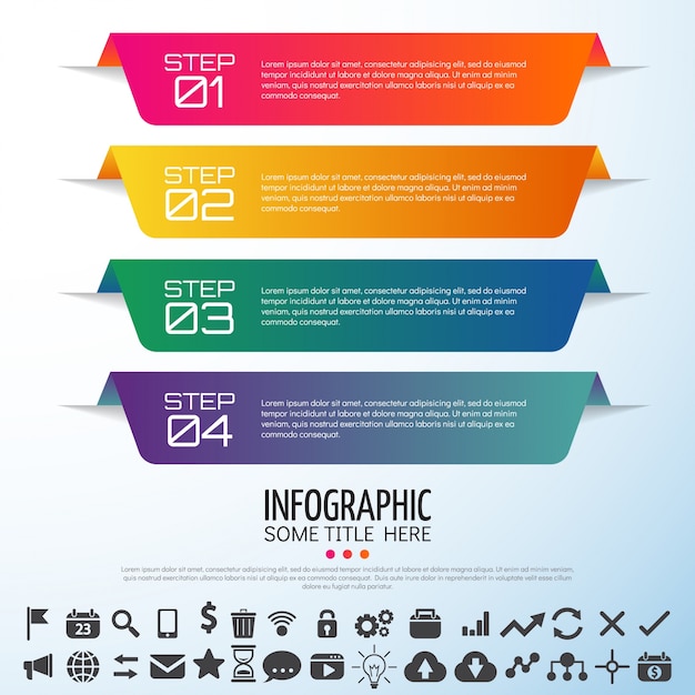 Vecteur infographics template design