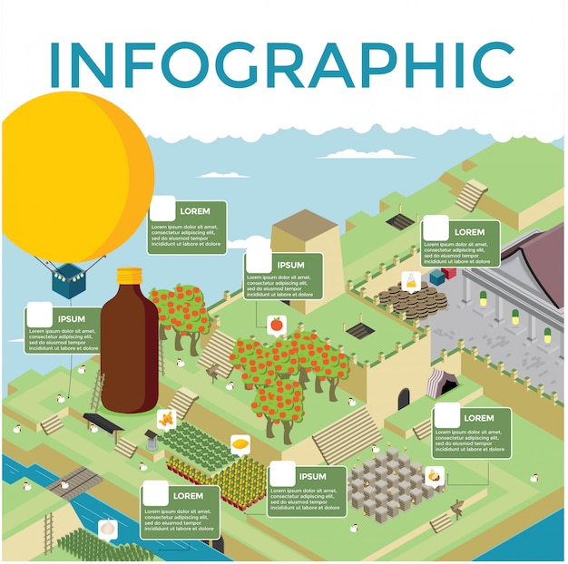 Vecteur infographie 3d