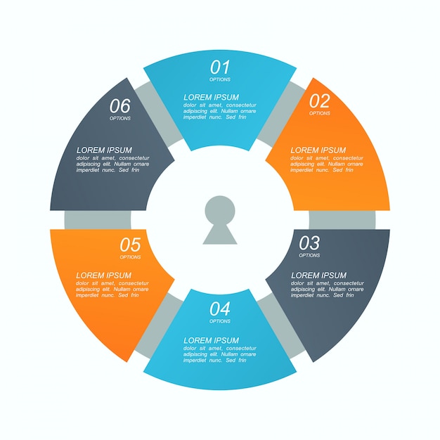 Infographie Avec 6 Graphique De Processus