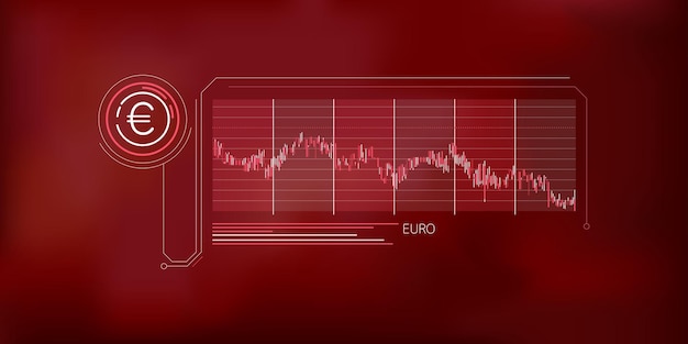 Infographie abstraite sur la chute du prix de l'euro