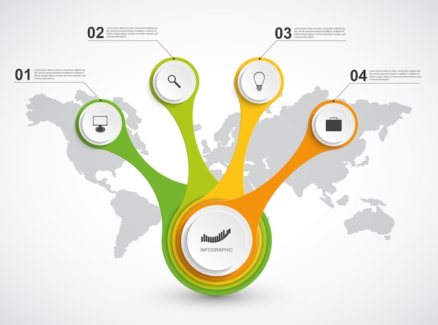 Vecteur infographie abstraite sous forme de métabolique.