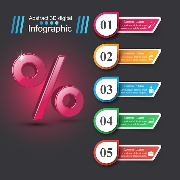 Infographie D'affaires 3d Réaliste.