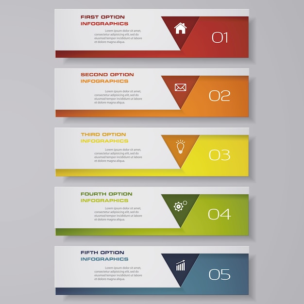 Infographie Avec Bannières Verticales