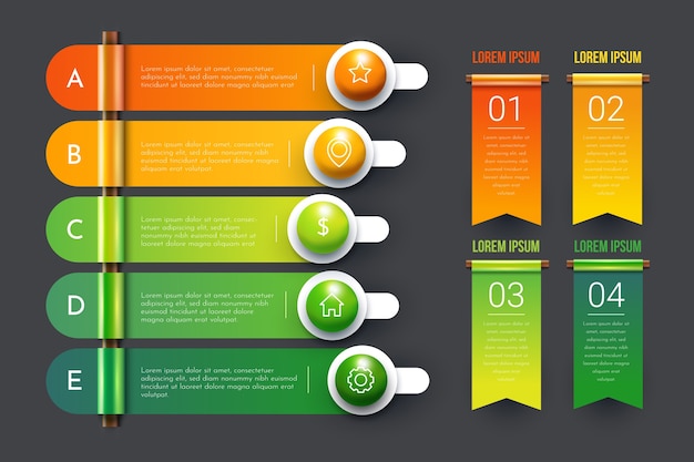 Infographie Brillant 3d Coloré