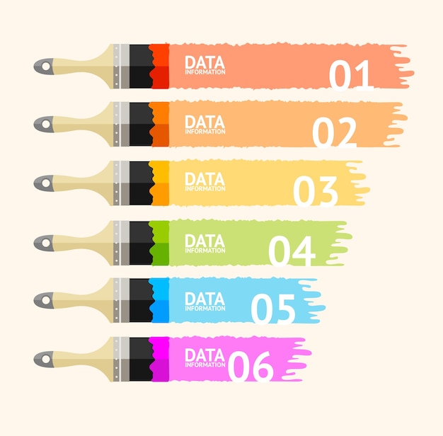 Infographie De Brosse D & # 39; Entreprise Pour Le Financement Des Entreprises à Rayures Horizontales Design Plat