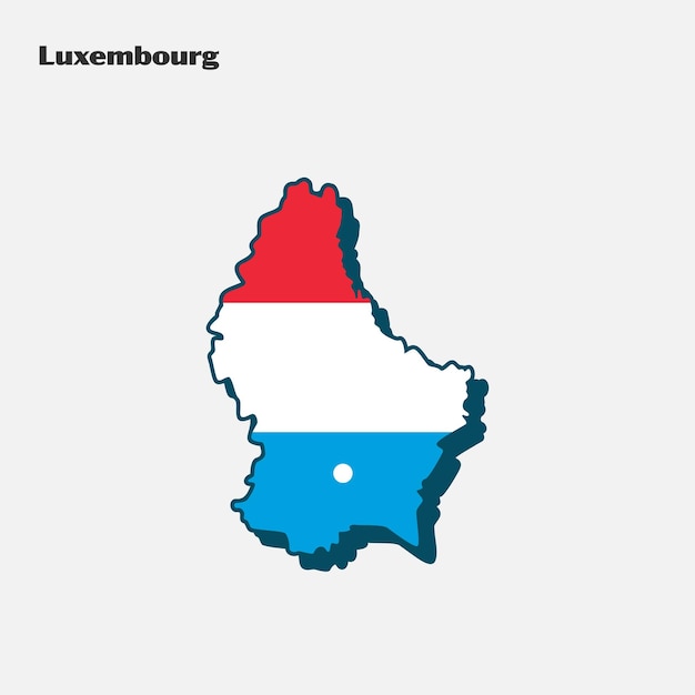 Infographie De La Carte Du Drapeau Du Pays Luxembourgeois