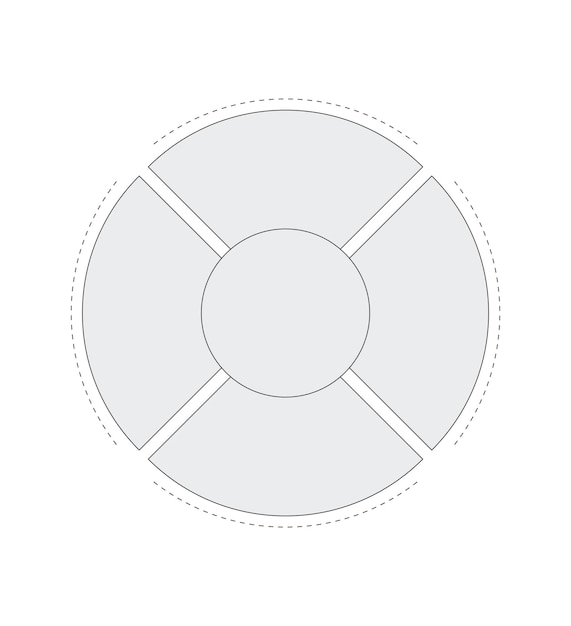 Vecteur infographie de cercle avec des formes autour d'elle vector illustration