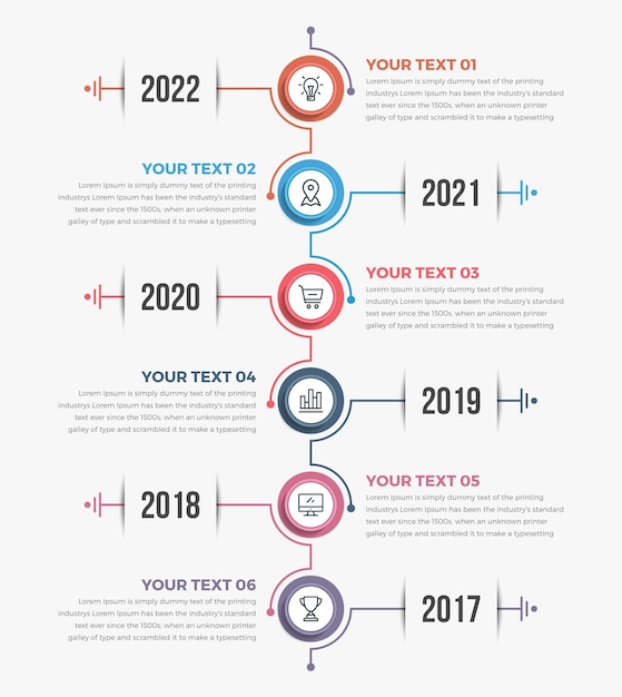 Infographie De La Chronologie Verticale