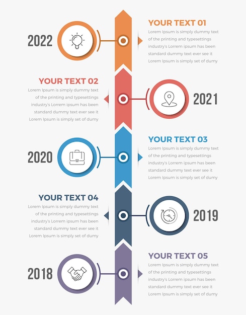 Infographie De La Chronologie Verticale