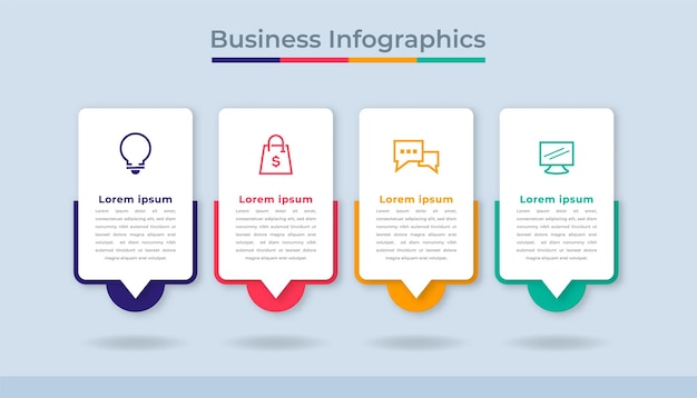 Infographie De La Chronologie Visualisation Des Données D'entreprise Diagramme De Processus Graphique Avec Options D'étapes