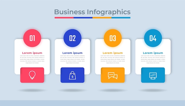 Infographie De La Chronologie Visualisation Des Données D'entreprise Diagramme De Processus Graphique Avec Options D'étapes