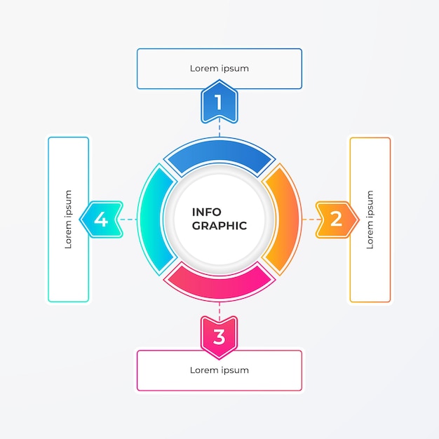 Infographie Chronologique D'entreprise Illustration Vectorielle D'effet Colorée