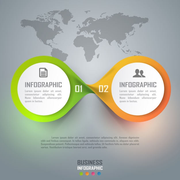 Vecteur infographie colorée