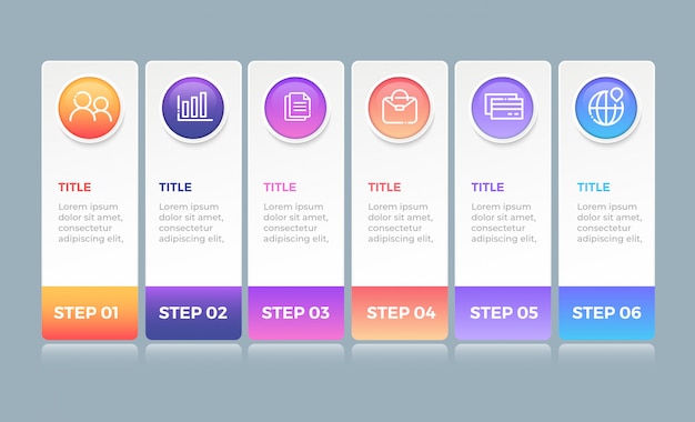 Infographie Commerciale Moderne Avec 6 étapes