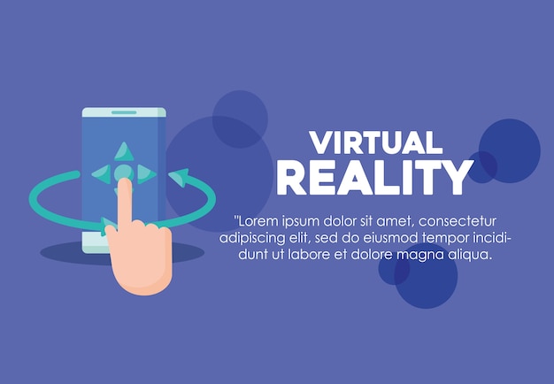 Infographie De La Conception De La Réalité Virtuelle Avec L'icône Du Smartphone
