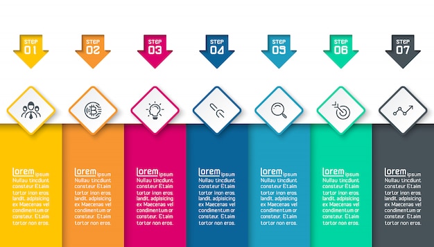 Infographie Sur Couches Abstraites Colorées Abstract Vector.