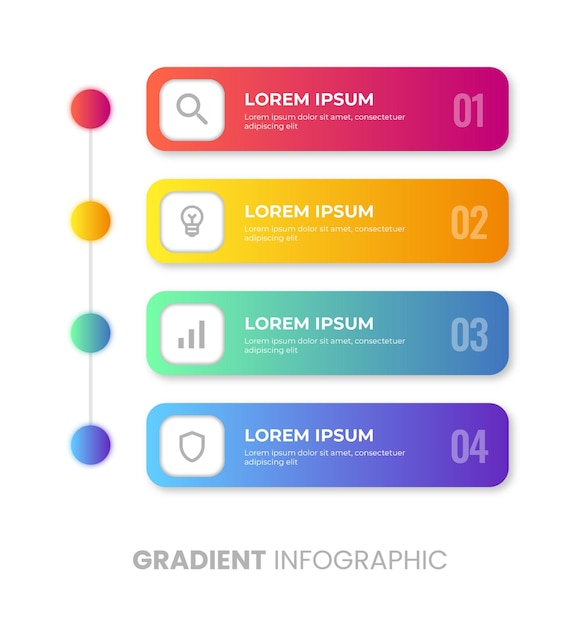 Infographie De Dégradé De Balise Simple