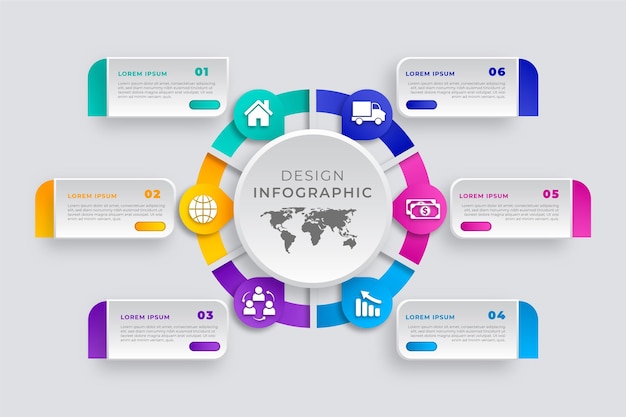 Infographie De Diagramme Circulaire Dégradé