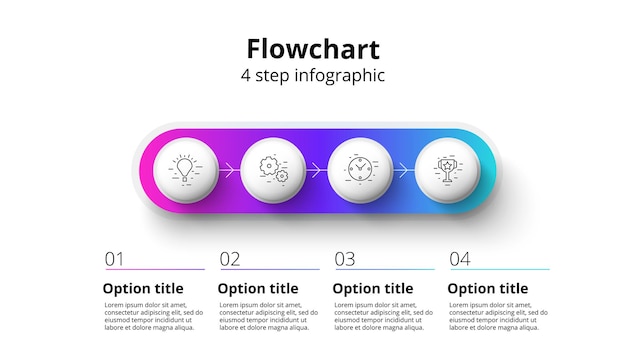 Infographie De Diagramme De Processus D'affaires Avec 4 Segments D'étape élément D'infographie De Chronologie D'entreprise Circulaire