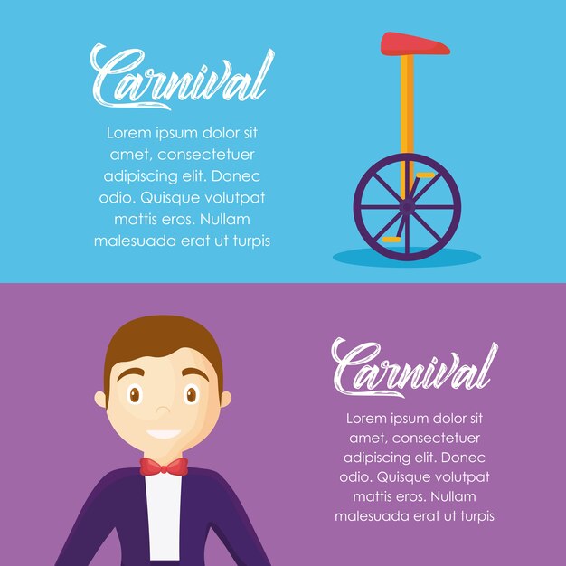 Infographie Du Concept De Cirque De Carnaval