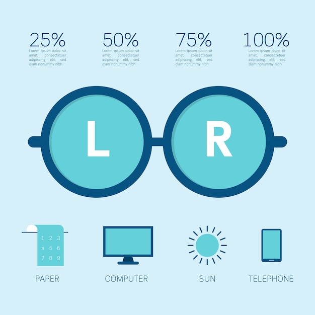 Infographie Du Concept D'icône De Verres Icônes.