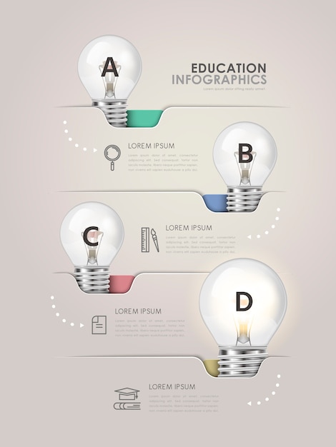 Infographie De L'éducation Au Design Plat