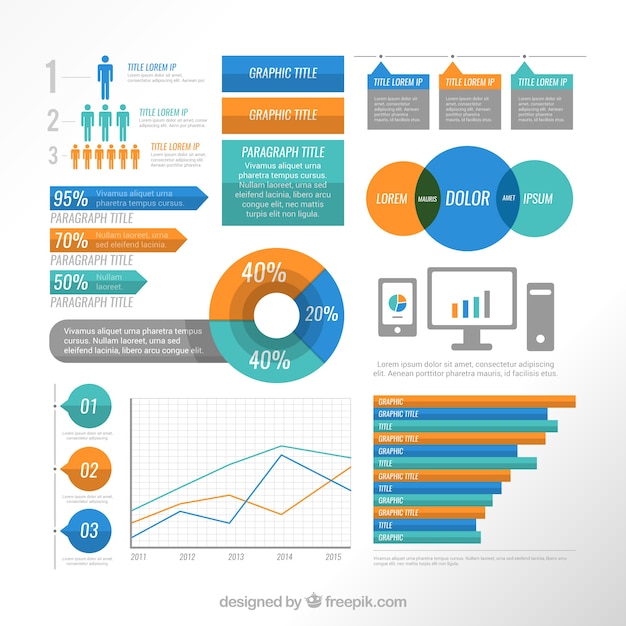 Vecteur infographie elements collection