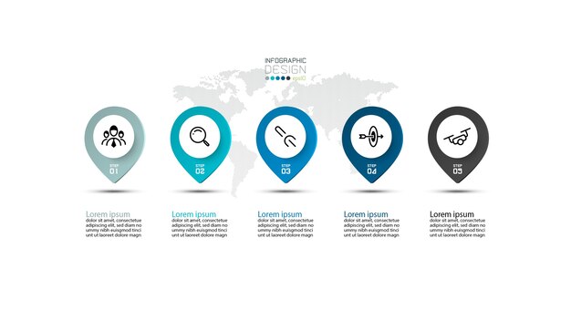 Infographie De L'entreprise En 5 étapes.