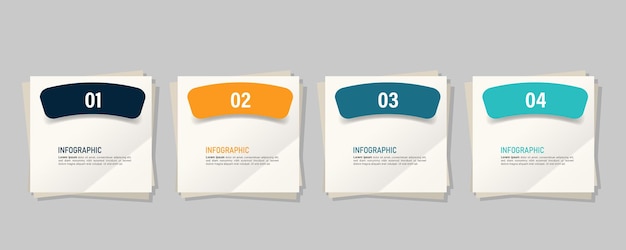 Infographie d'entreprise avec conception de papier à lettres